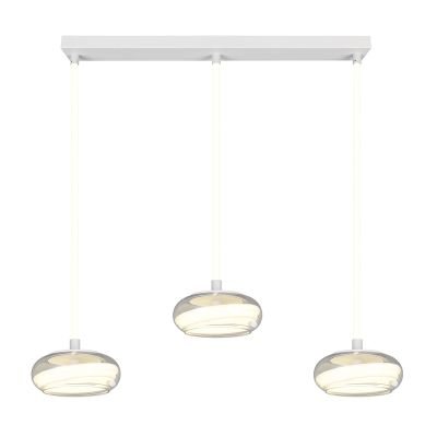 Witte eettafel hanglamp modern, Abdelaziz, 3-staps dimbaar
