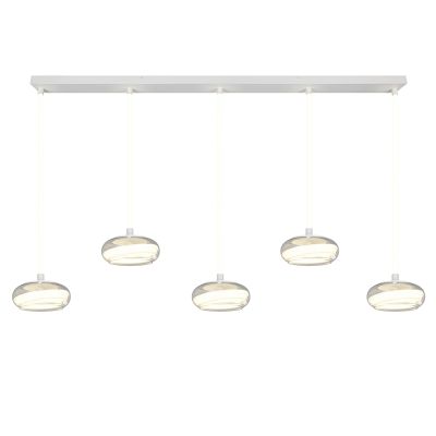 Witte eettafel hanglamp modern, Abdelaziz, 3-staps dimbaar