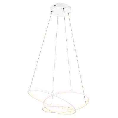Witte hanglamp design, Teodore, 34W, white switch LED, 3-staps dimbaar