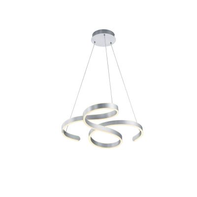 Zilveren hanglamp Davu, metaal, modern, 52 watt