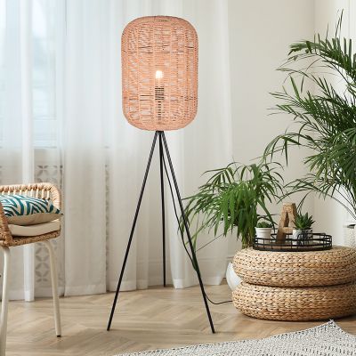 Moderne driepoot vloerlamp Elham, zwart