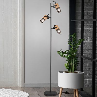 Vintage vloerlamp Jessica, zwart