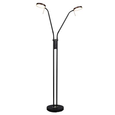 Zwarte vloerlamp modern, Bilge, met touchdimmer