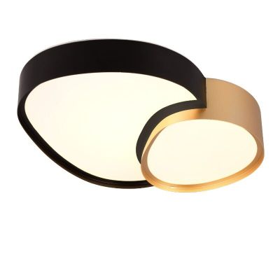 Gouden plafondlamp metaal, Merwin, 21W, warm tot koud wit verstelbare LED, met afstandsbediening