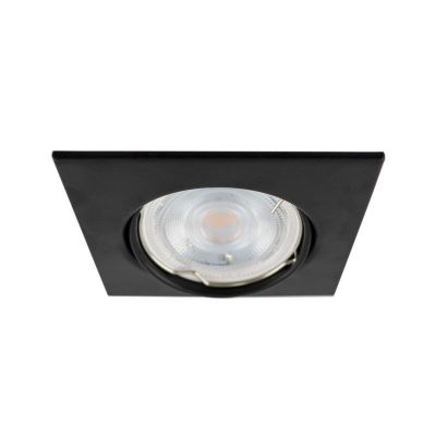 Zwarte inbouwspot Isabis, metaal, modern