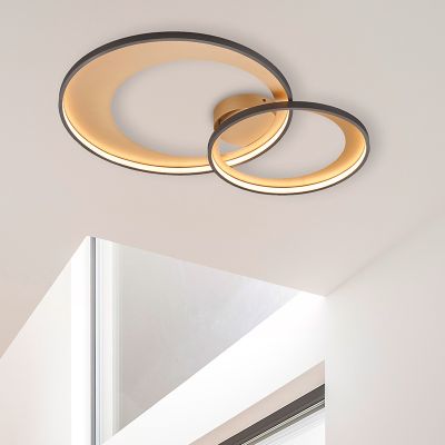 Zwarte plafonniere Kendi, metaal, modern, 36 watt