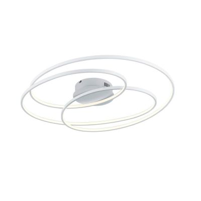 Witte plafonniere Sabra, metaal, modern, 50 watt