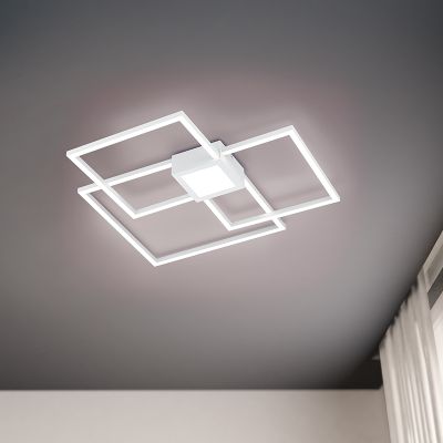 Witte plafonnière modern, Kimoni, 38W, 4000K LED, 3-staps dimbaar