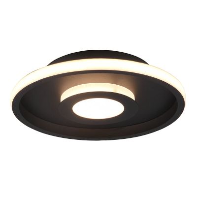 Moderne badkamer plafondlamp Kayla, zwart, metaal, geïntegreerde LED