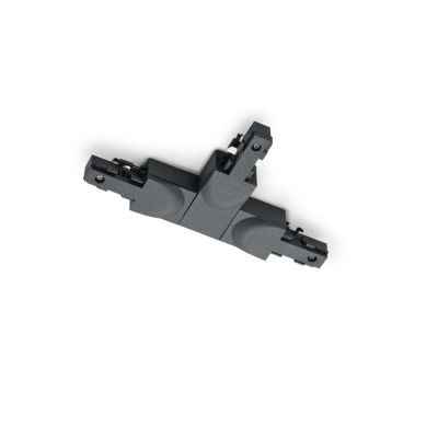 Zwart T-stuk met geleider links, 2-fase