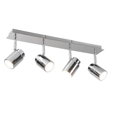 Moderne plafondlamp Nelis, chroom, metaal, IP44