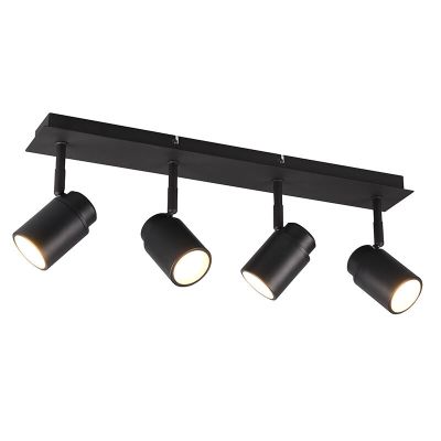 Moderne plafondlamp Nelis, zwart, metaal, IP44