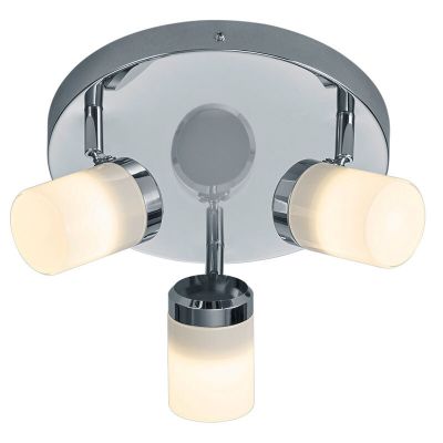 Moderne plafondlamp Nelis, chroom, metaal, IP44