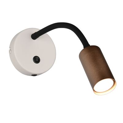 Bruine wandlamp modern, Suradj, met schakelaar