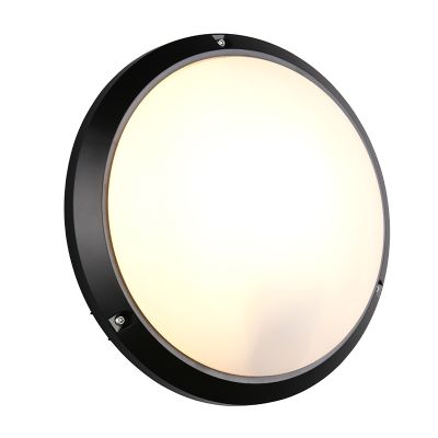 Zwarte buitenlamp kunststof, Nourdine, IP65