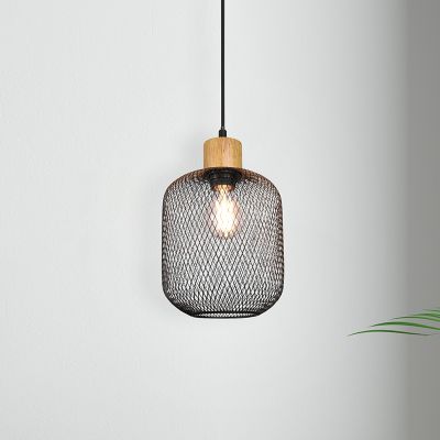 Gaas hanglamp Cristel, zwart, modern