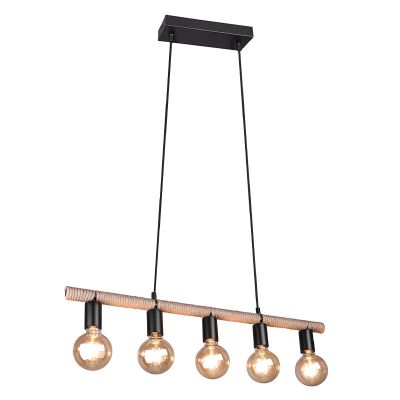 Moderne hanglamp Mikail, zwart
