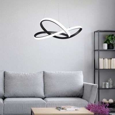Zwarte hanglamp modern, Aby, 27W, 3000K LED