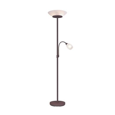 Roestkleurige staande leeslamp Larry, metaal, modern