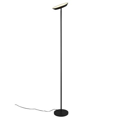 Zwarte vloerlamp modern, Shahid, 17W, warm tot koud wit verstelbare LED, met touchdimmer