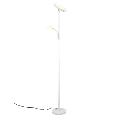 Witte vloerlamp modern, Shahid, 17W, warm tot koud wit verstelbare LED, met touchdimmer