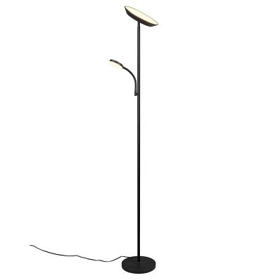 Zwarte vloerlamp modern, Shahid, 17W, warm tot koud wit verstelbare LED, met touchdimmer