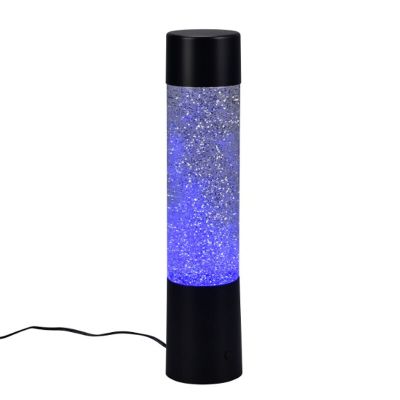 Zwarte tafellamp modern, Umar, 1W, RGB LED, met schakelaar