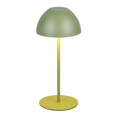 Groene oplaadbare tafellamp kunststof, Mikhail, 2W, 3000K LED, IP44, met touchdimmer