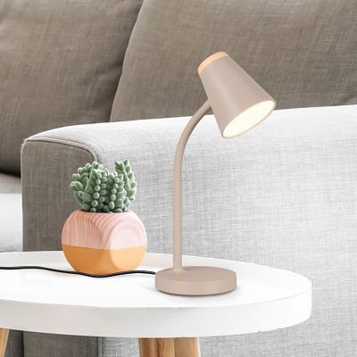 Bruine tafellamp modern, Rahul, 4,5W, 3000K LED, met schakelaar