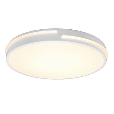 Witte plafonnière modern, Fadi, 24W, warm tot koud wit verstelbare LED, met afstandsbediening