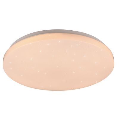 Witte plafonnière modern, Catherina, 18W, RGBW LED, met afstandsbediening