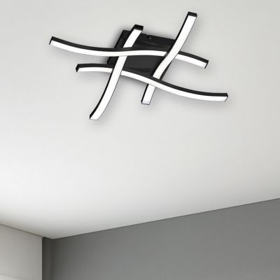 Moderne plafonniere Go, zwart, 5w geintegreerd LED