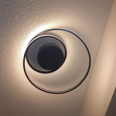 Taupe plafonniere Sassandra, metaal, modern, 22 watt