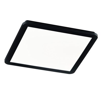 Zwarte badkamer plafondlamp Gistrup, kunststof, modern, 24 watt