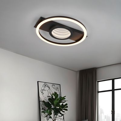 Zwarte plafondlamp modern, Sandhia, 16W, 3000K LED