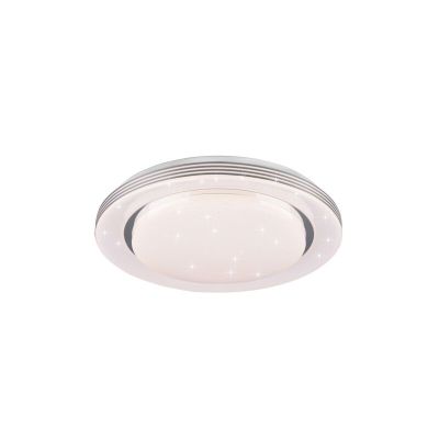 Witte plafonnière modern, Alpha, 22W, warm tot koud wit verstelbare LED, met afstandsbediening