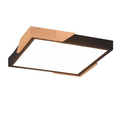 Zwarte plafonnière modern, Selinde, 20W, 3000K LED, 3-staps dimbaar