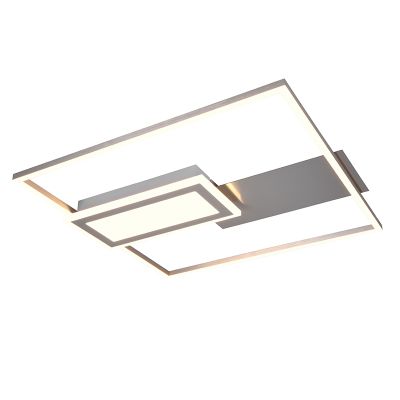 Nikkelen plafonnière design, Shun, 32W, warm tot koud wit verstelbare LED