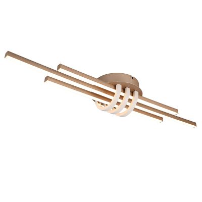 Bruine plafonnière modern, Saloua, 20W, 3000K LED, 3-staps dimbaar