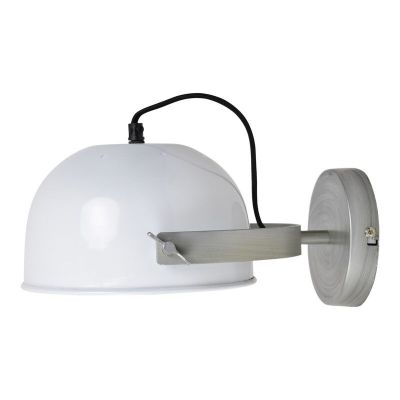 Witte, industriële wandlamp Ferman