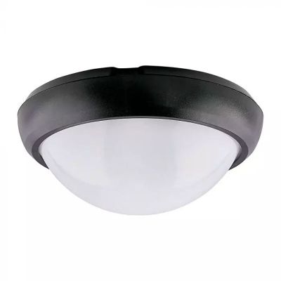 Zwarte portiekverlichting Xenia, 8W, 6400K, Rond