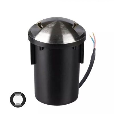 Zilveren grondspot Marcus (2 stralen), RVS, IP67