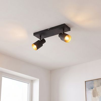 Aluminium plafondspot zwart, Eleno