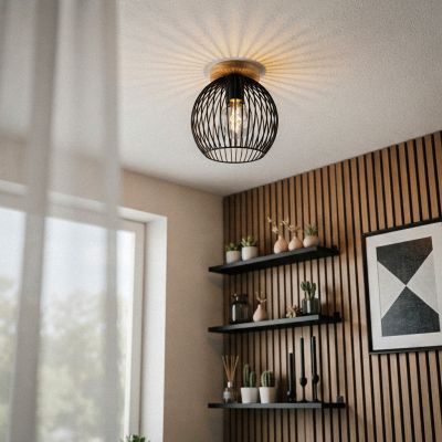 Industriële plafondlamp zwart, Wiro