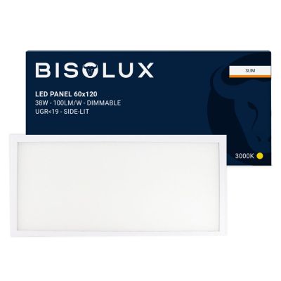 Bisolux LED paneel 60x120 - 60W - 3000K - dimbaar - UGR<19 - side-lit