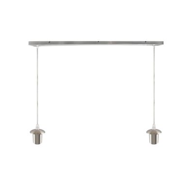 Aluminium hanglamp zonder kap chroom, Rika