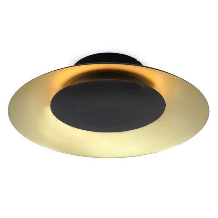 Gouden plafonnière Denyse, metaal, modern, 15w, 3000K LED
