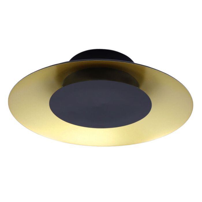 Gouden plafonnière Denyse, metaal, modern, 15w, 3000K LED
