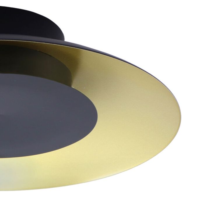 Gouden plafonnière Denyse, metaal, modern, 15w, 3000K LED