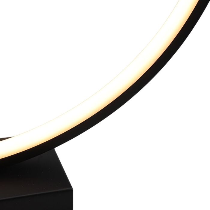 Designer tafellamp Diogo, zwart, met touchdimmer